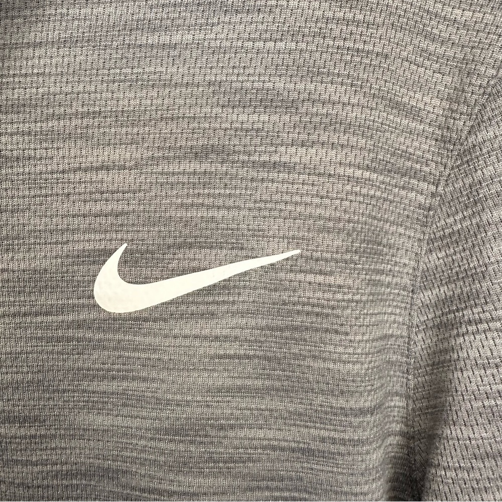 Nike Men’s Grey Long-Sleeve Dri-FIT Quarter-snap Pullover - Picture 4 of 9